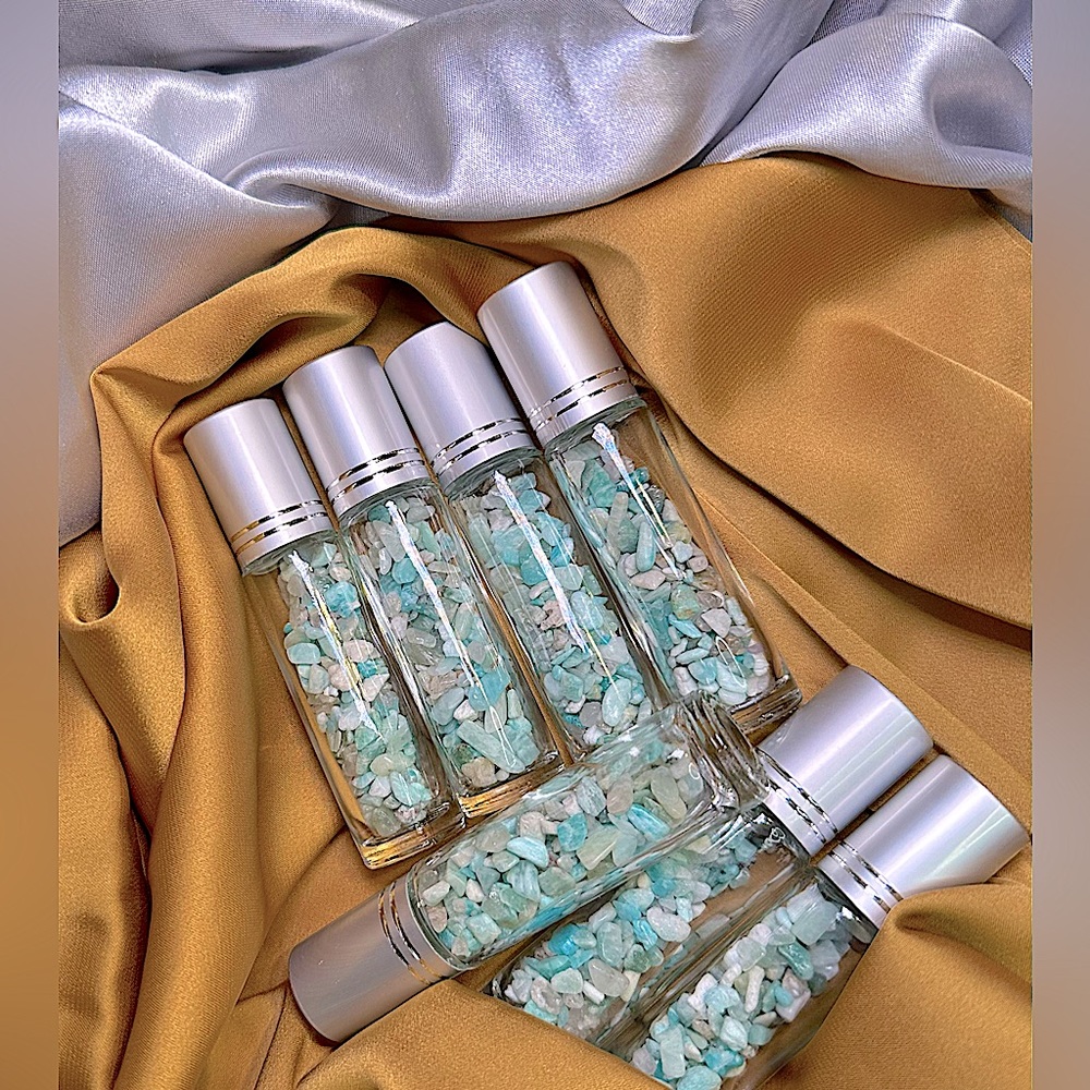 Gemstone / Crystal Filled RollerBall Bottles NWOT